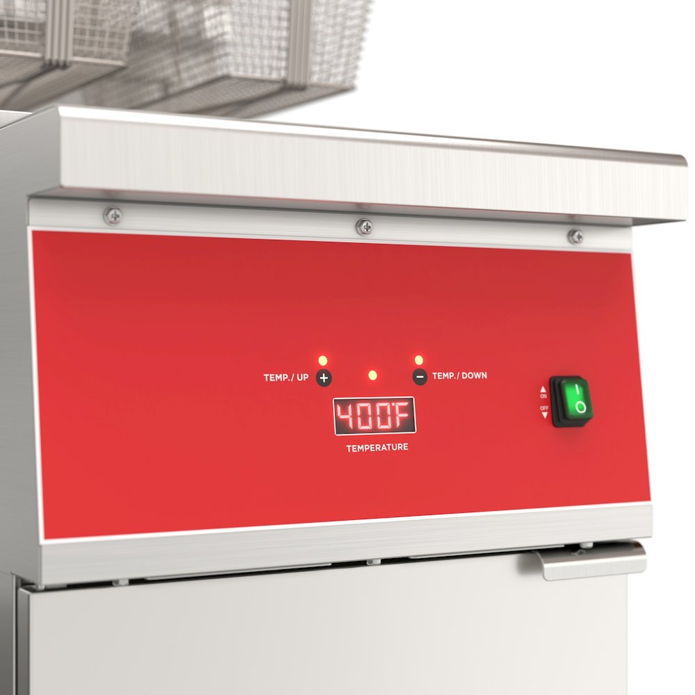 40 lb. Commercial Electric Floor Deep Fryer, 240V 3-Phase in Stainless-Steel. Picture 13