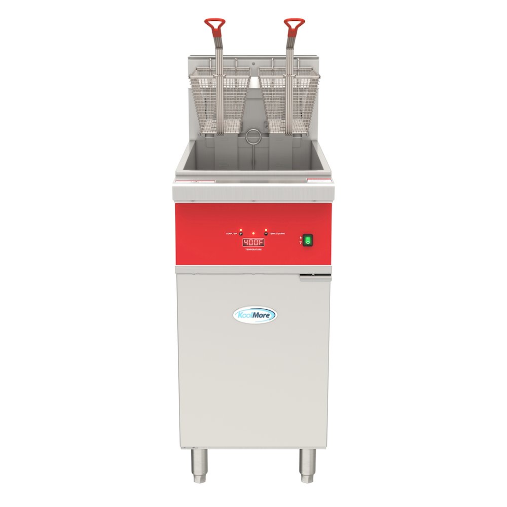 40 lb. Commercial Electric Floor Deep Fryer, 240V 3-Phase in Stainless-Steel. Picture 5