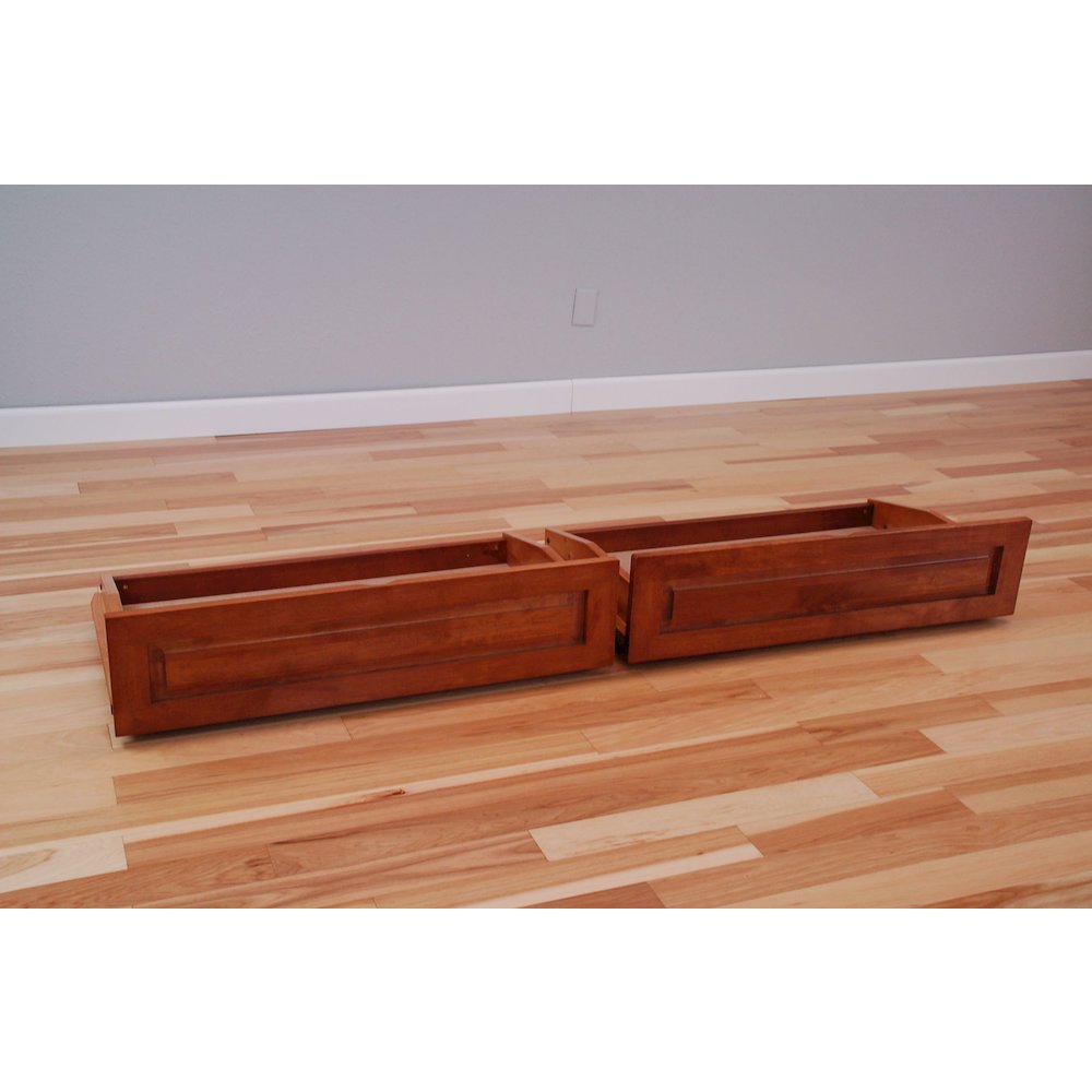 Phoenix Frame-Barbados Finish-Linen Aqua Mattress-Storage Drawers. Picture 3