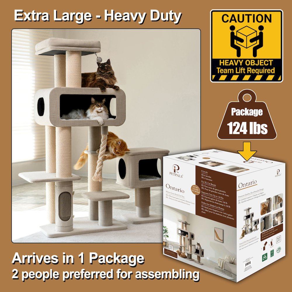 71” Grand Maine Coon Cat Tree – Ontario. Picture 3