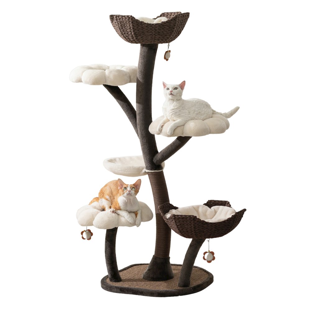 Blossom 6-Level 59" Cat Tree with Replaceable Parts, Washable Beds. Picture 1