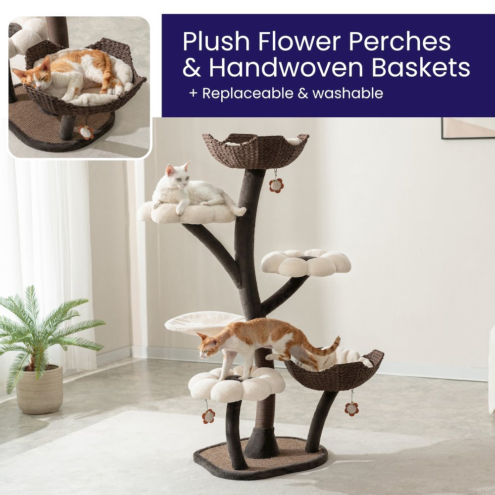 Blossom 6-Level 59" Cat Tree with Replaceable Parts, Washable Beds. Picture 6