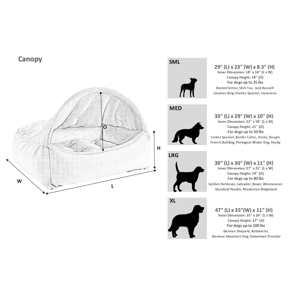 Canopy Bed For Dogs in Cloud Fabric Finish Size - XL. Picture 6