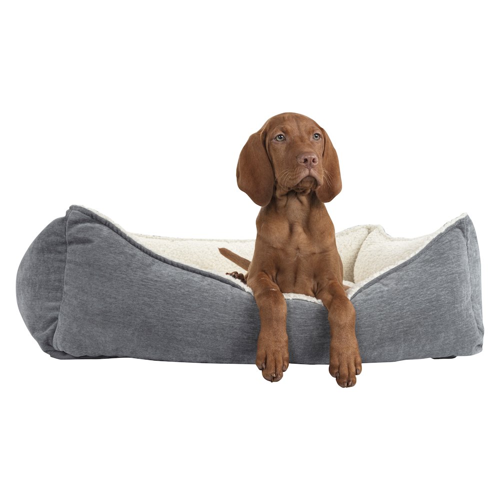 Oslo Ortho Bed For Dogs in Blush Fabric Finish Size - SML. Picture 3