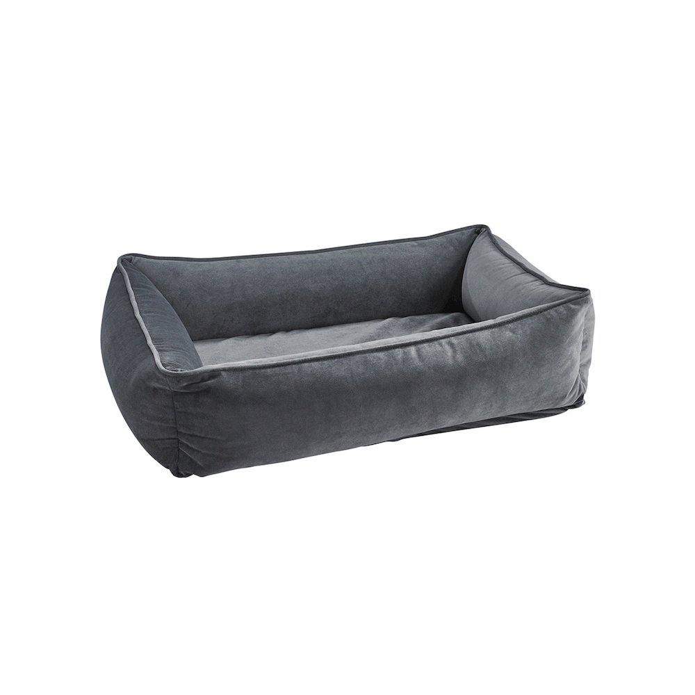 Urban Lounger Bed For Dogs in Ash Fabric Finish Size - SML. Picture 1