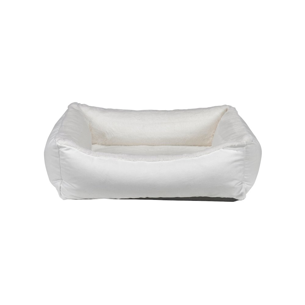 Oslo Ortho Bed For Dogs in Winter White Fabric Finish Size - SML. Picture 1