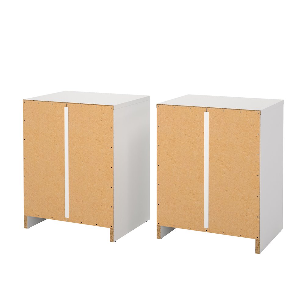 Portland 1 Drawer Nightstand - Set of 2, White. Picture 8