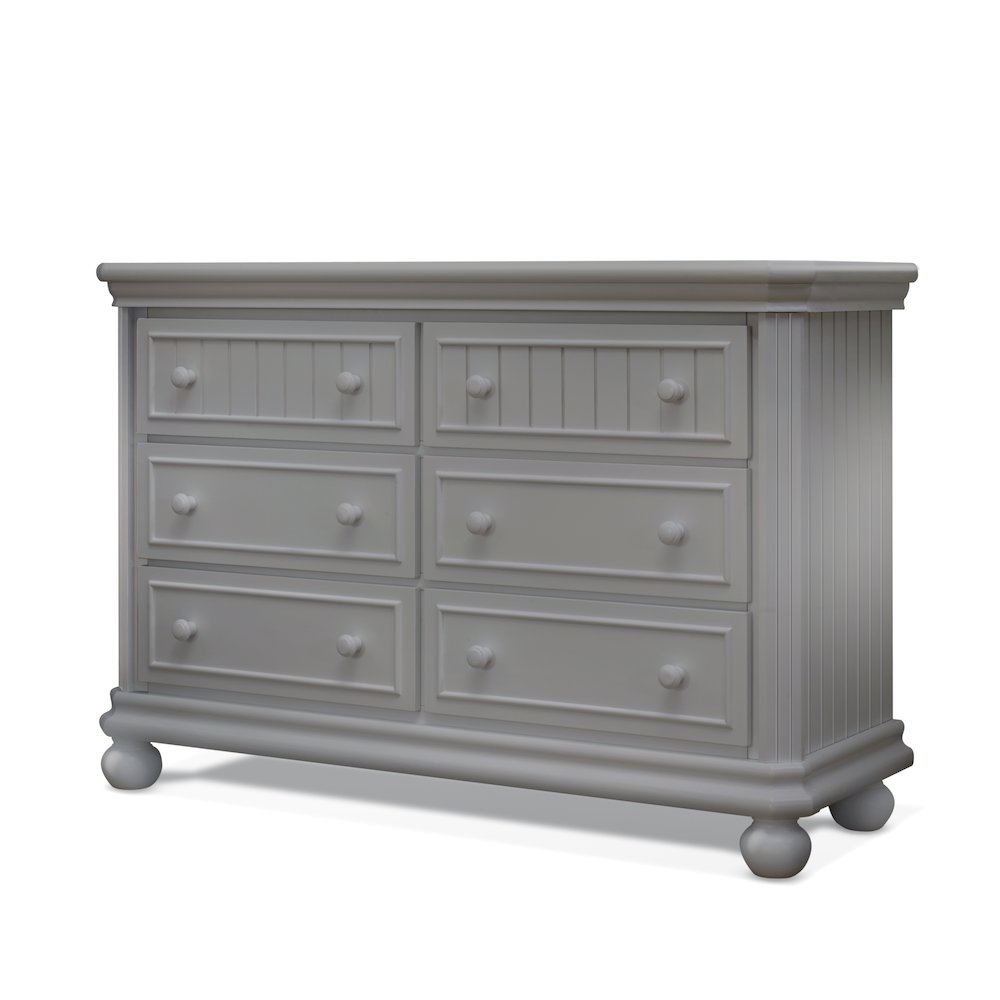 Sorelle Finley RTA 6 Drawer Double Dresser,Weathered Gray Color. Picture 1