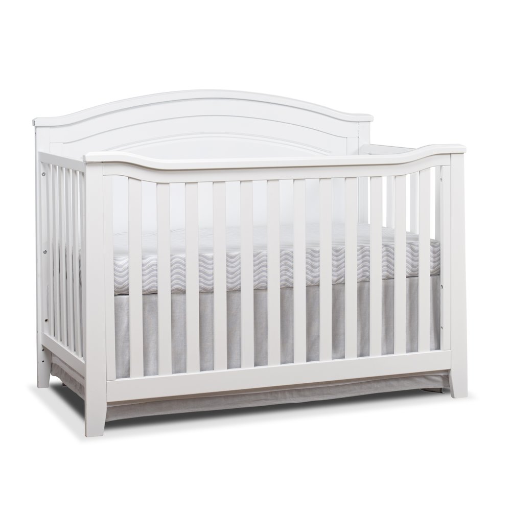 Sorelle Berkley Round Top Panel Crib,White Color. Picture 1
