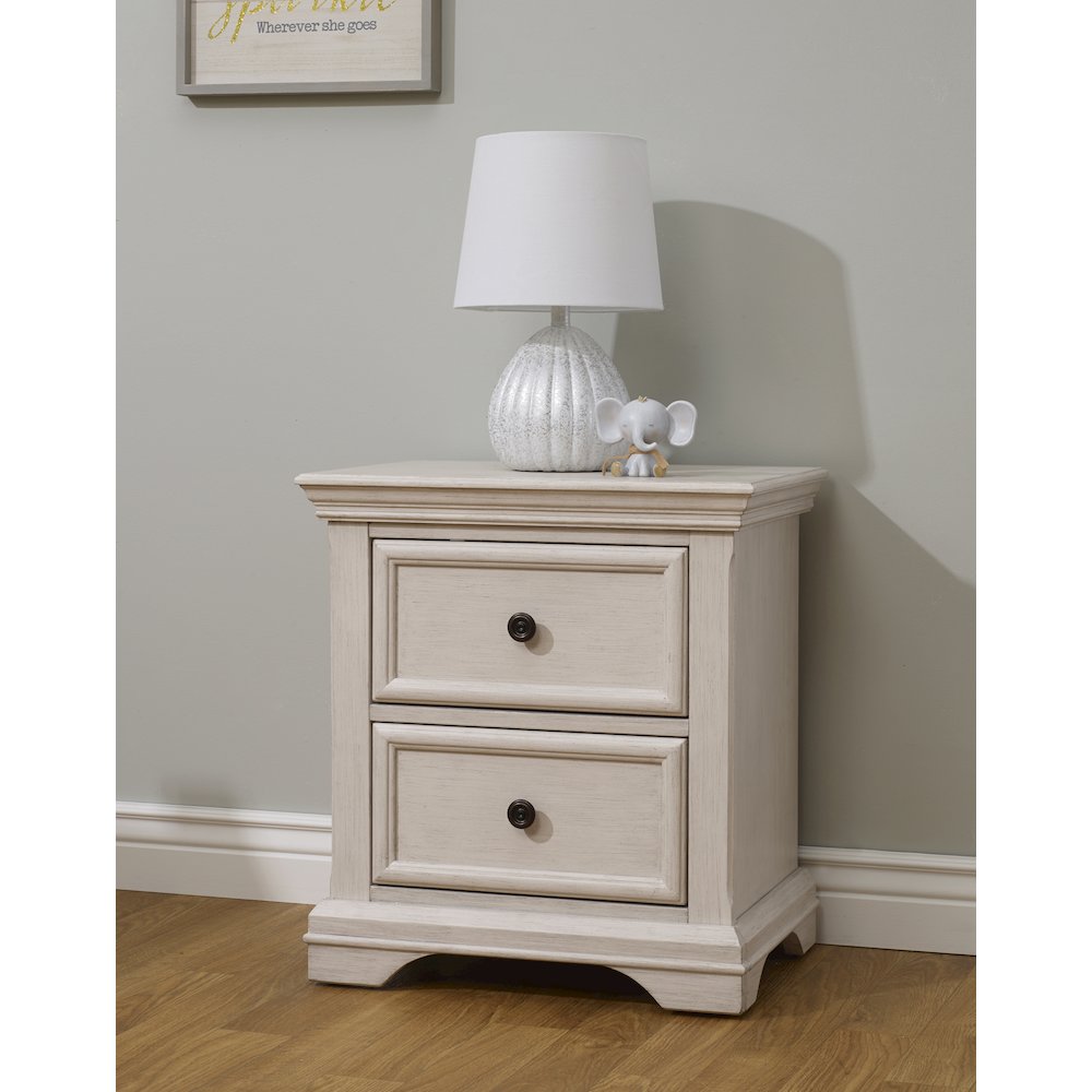 Sorelle Portofino Nightstand,Brushed Ivory Color. Picture 2