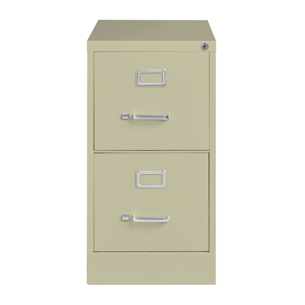 Hirsh 26.5" Deep 2 Drawer Vertical File Cabinet, Commercial Grade, Putty. Picture 1