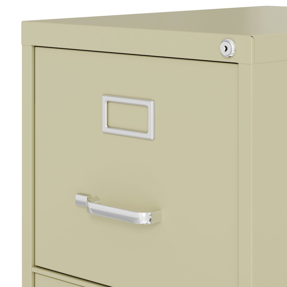 Hirsh 26.5" Deep 2 Drawer Vertical File Cabinet, Commercial Grade, Putty. Picture 6