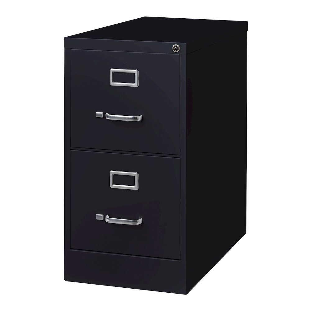 Hirsh 26.5" Deep 2 Drawer Vertical File Cabinet, Commercial Grade, Black. Picture 2