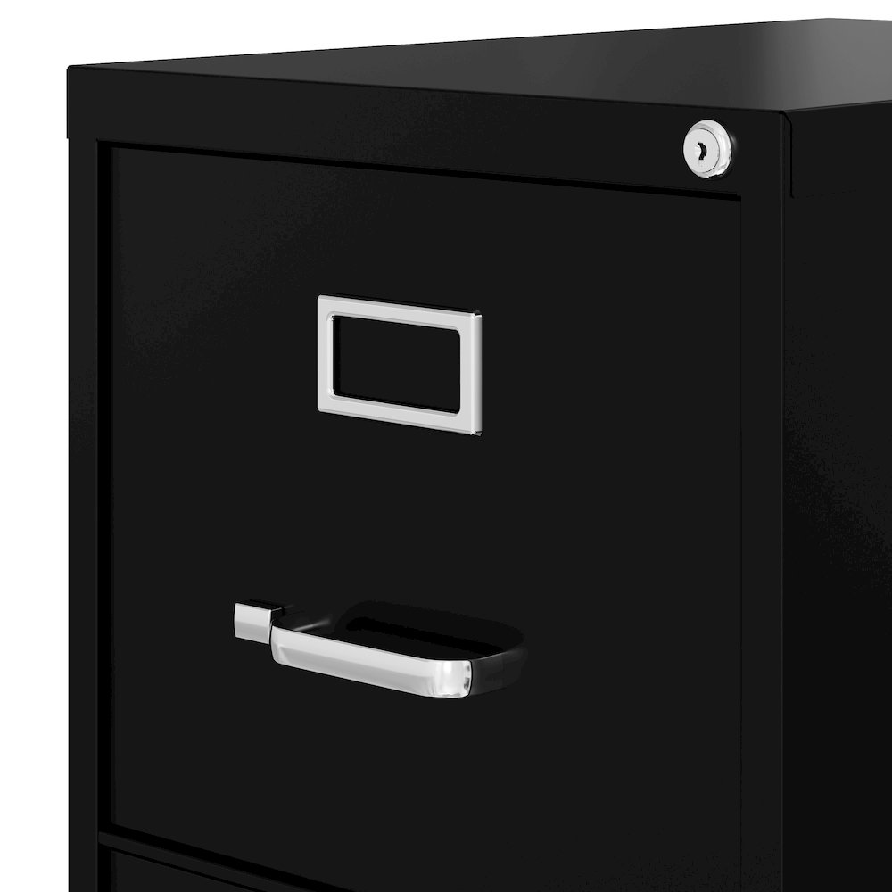 Hirsh 26.5" Deep 2 Drawer Vertical File Cabinet, Commercial Grade, Black. Picture 5