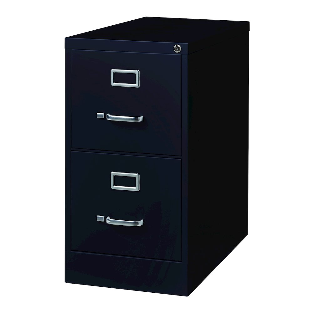 Hirsh 26.5" Deep 2 Drawer Vertical File Cabinet, Commercial Grade, Black. Picture 6