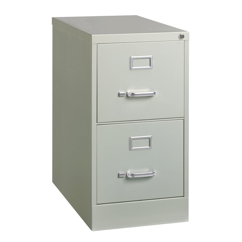 Hirsh 26.5" Deep 2 Drawer Vertical File Cabinet, Commercial Grade, Light Gray. Picture 11