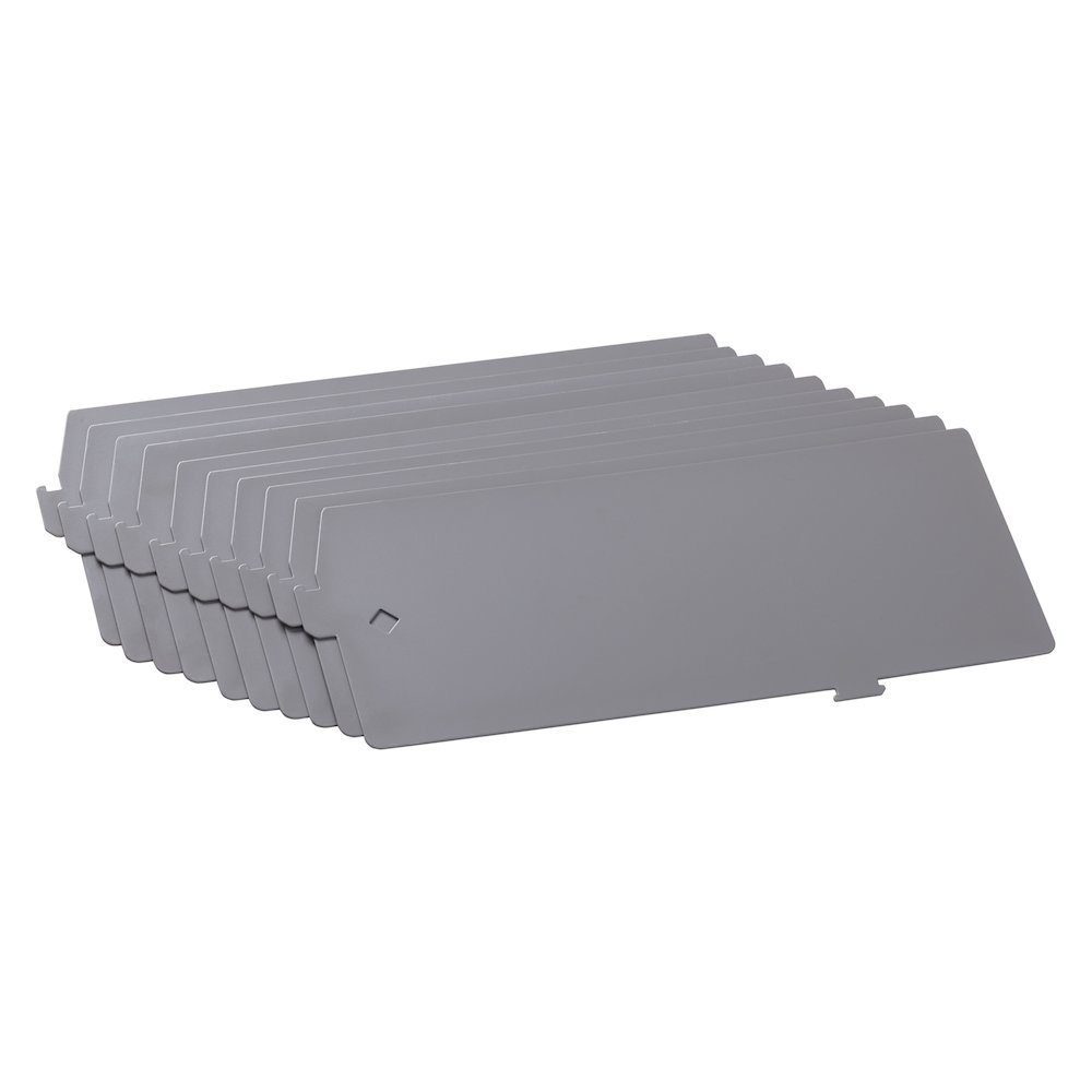 Hirsh Lateral Divider Kit, 10-pack, Platinum Gray. Picture 1