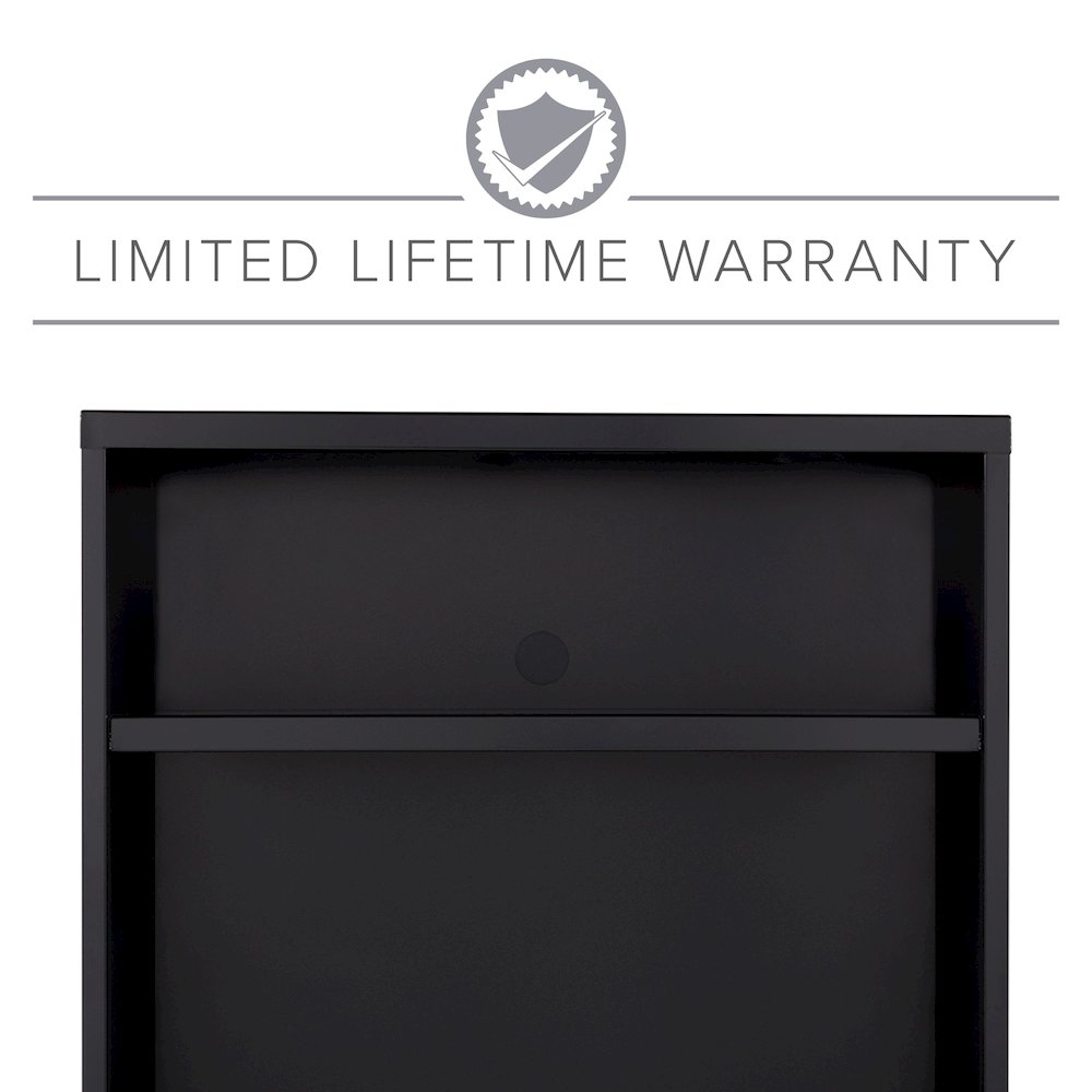Hirsh 36 inch Wide 2 Drawer Metal Lateral Combo File Cabinet, Black. Picture 13