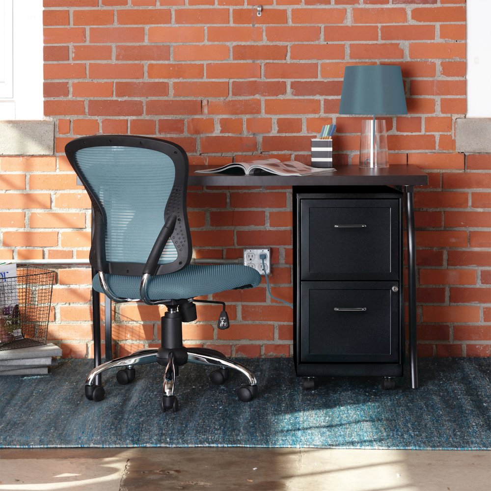 Space Solutions 18" Deep 2 Drawer Vertical File Cabinet, Black. Picture 10