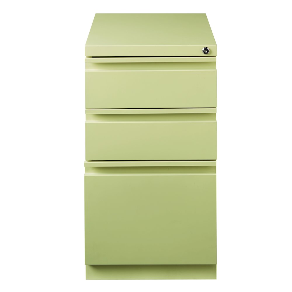 Hirsh 20" Deep Mobile Pedestal File Cabinet 3 Drawer Box-Box-File, Putty. Picture 3