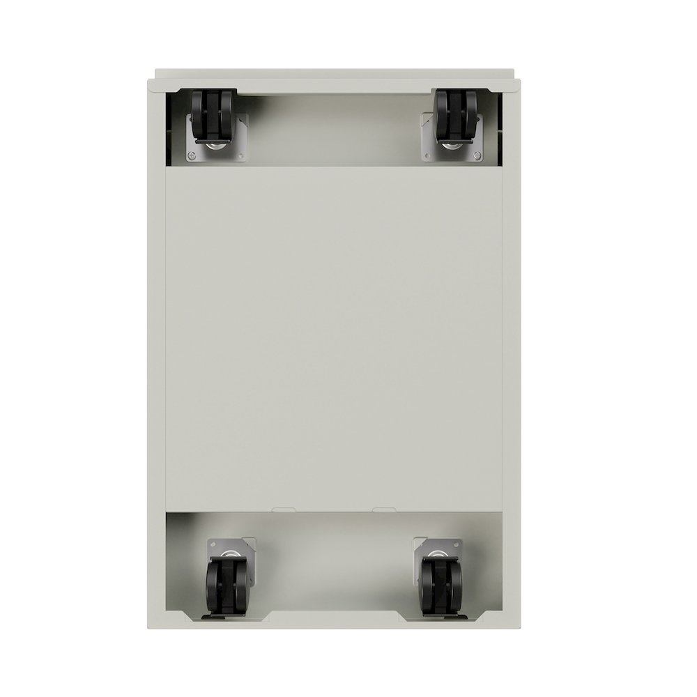 Hirsh 20" Deep Mobile Pedestal File Cabinet 3 Drawer Box-Box-File, Light Gray. Picture 6