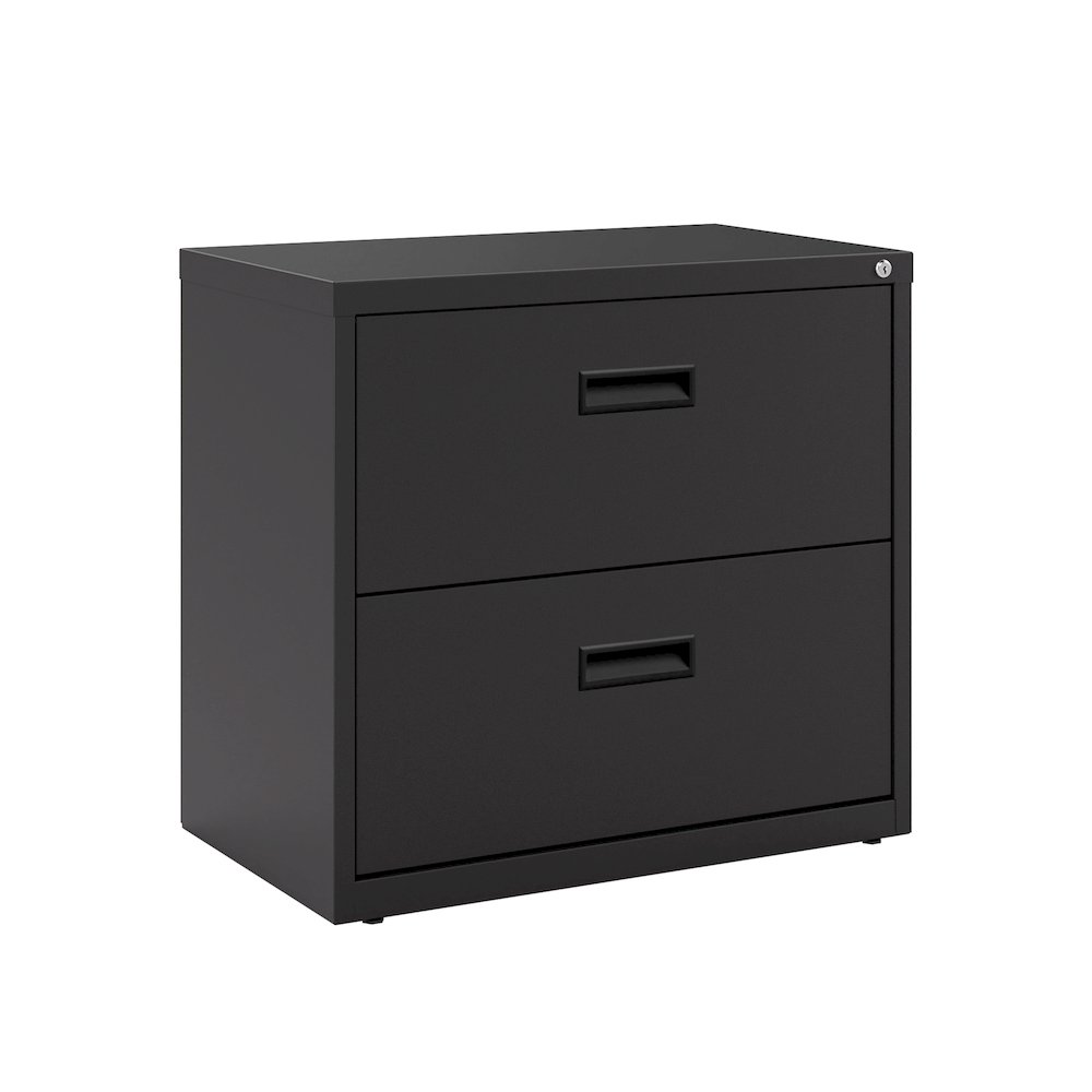 Hirsh 30 inch Wide 2 Drawer Lateral File Cabinet for Home or Office, Black. Picture 9