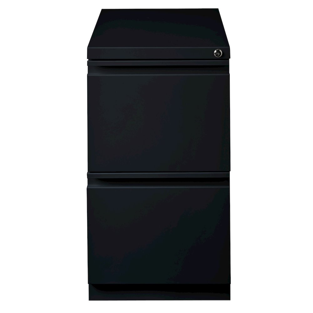 Hirsh 23" Deep Mobile Pedestal File Cabinet 2 Drawer File-File, Black. Picture 1