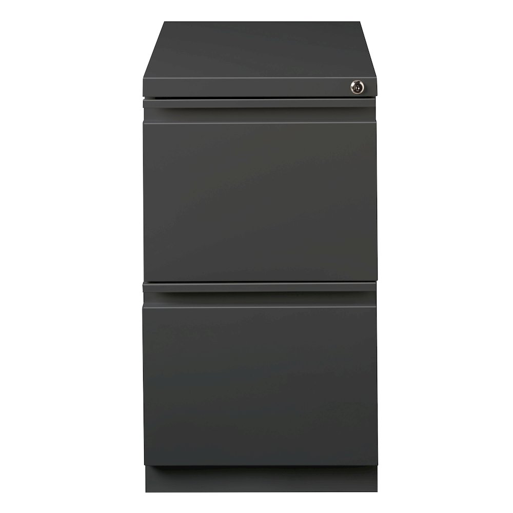 Hirsh 20" Deep Mobile Pedestal File Cabinet 2 Drawer File-File, Charcoal. Picture 1