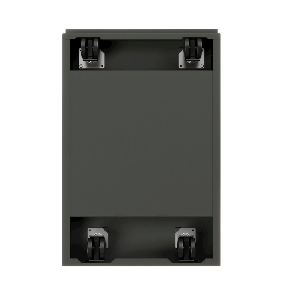 Hirsh 20" Deep Mobile Pedestal File Cabinet 2 Drawer File-File, Charcoal. Picture 4
