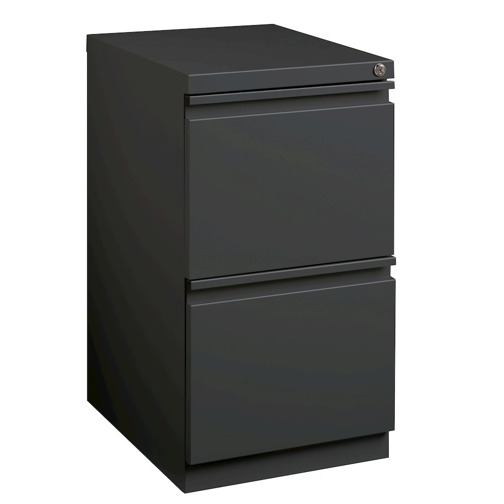 Hirsh 20" Deep Mobile Pedestal File Cabinet 2 Drawer File-File, Charcoal. Picture 9