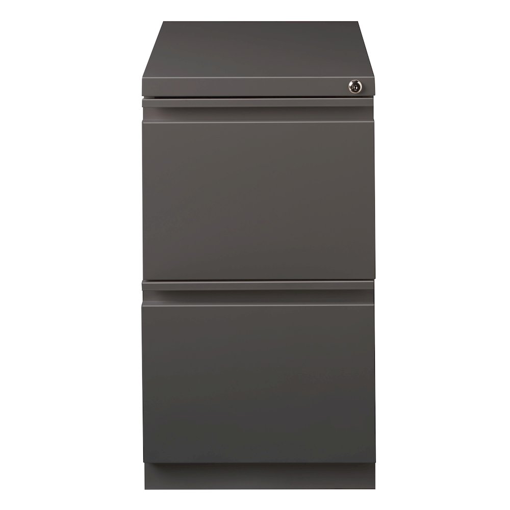 Hirsh 20" Deep Mobile File Cabinet 2 Drawer, Medium Tone Brown. Picture 1