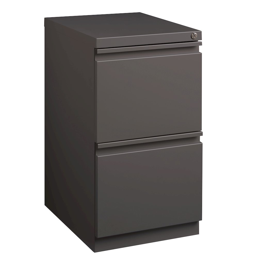 Hirsh 20" Deep Mobile File Cabinet 2 Drawer, Medium Tone Brown. Picture 9