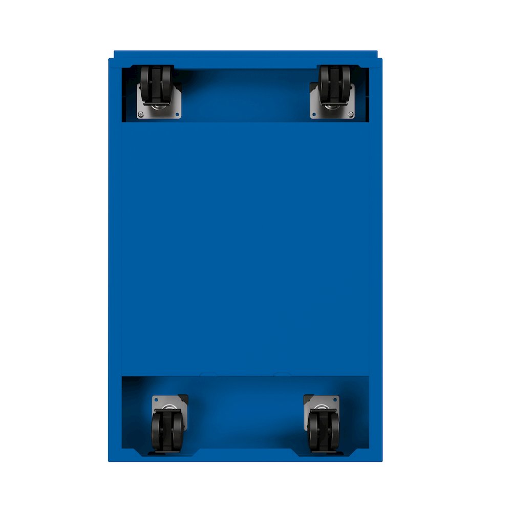 Hirsh 20" Deep Mobile Pedestal File Cabinet 2 Drawer File-File, Classic Blue. Picture 4