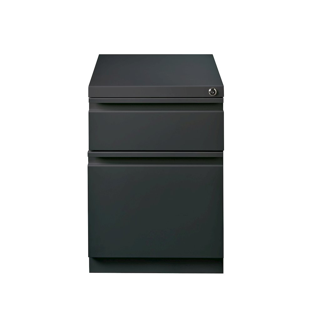 Hirsh 20" Deep Mobile Pedestal File Cabinet 2 Drawer Box-File, Charcoal. Picture 1