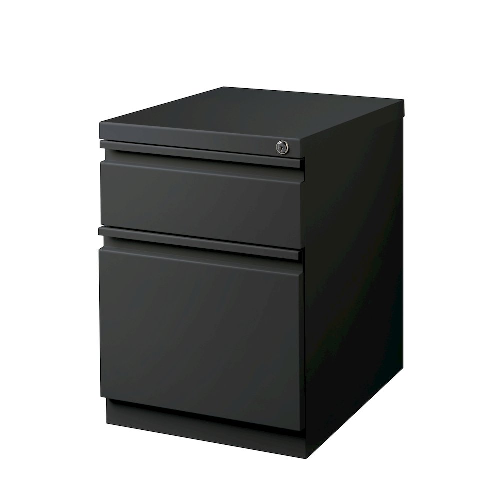 Hirsh 20" Deep Mobile Pedestal File Cabinet 2 Drawer Box-File, Charcoal. Picture 2