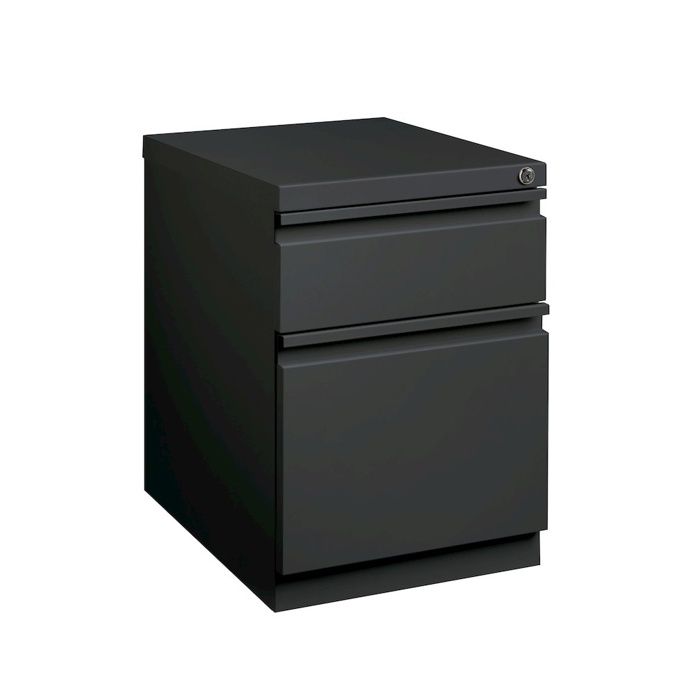 Hirsh 20" Deep Mobile Pedestal File Cabinet 2 Drawer Box-File, Charcoal. Picture 9