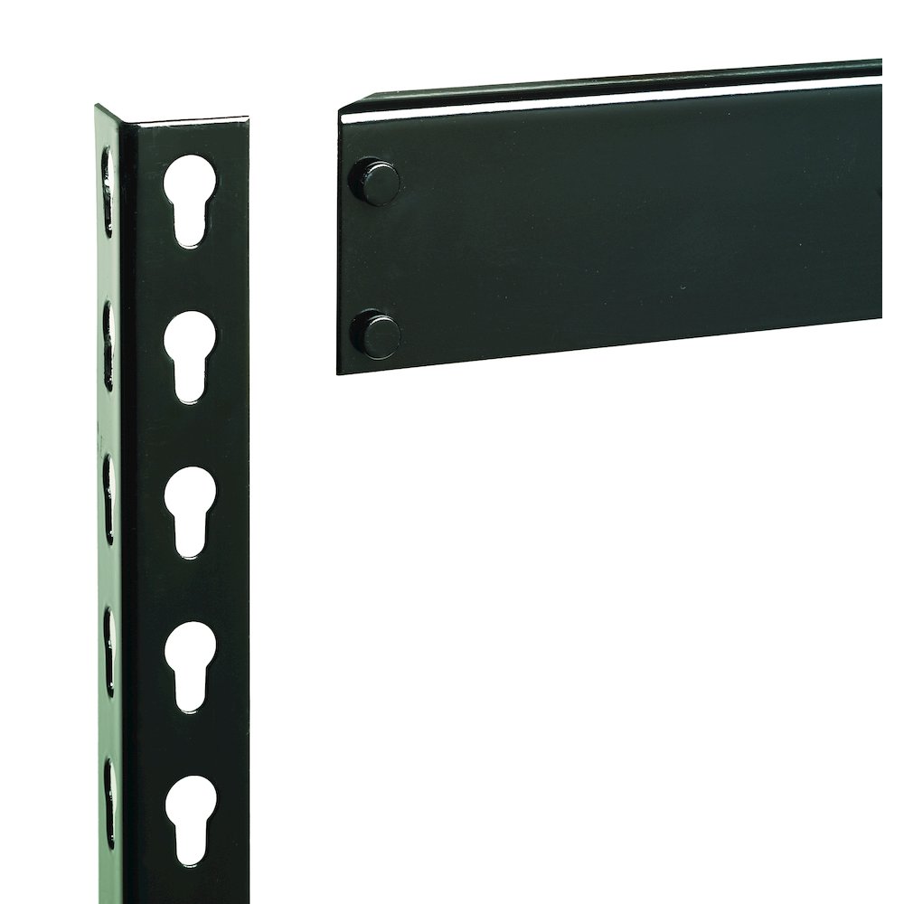 Iron Horse 3800 Riveted Steel Shelving 5-Shelf Unit, 18D x 36W x 72H, Black. Picture 4