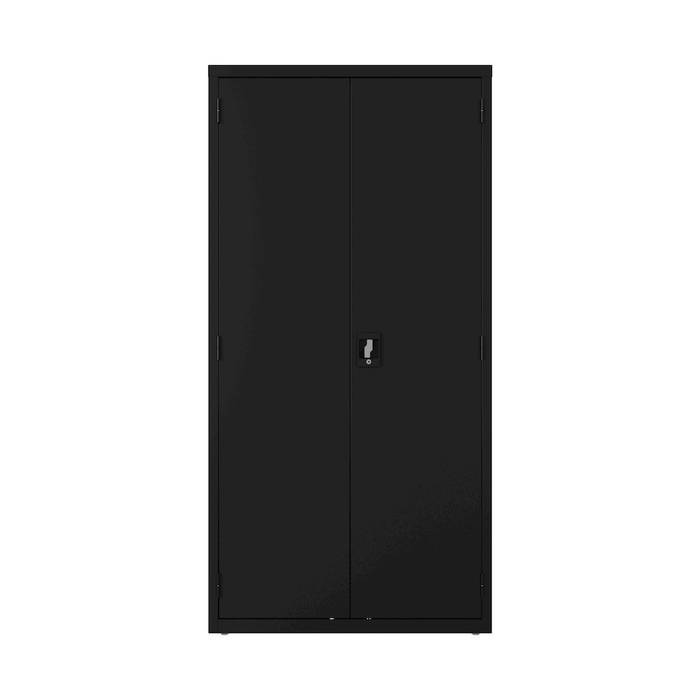Hirsh Janitorial Cabinet, 18"D x 36"W x 72"H, Black. Picture 4