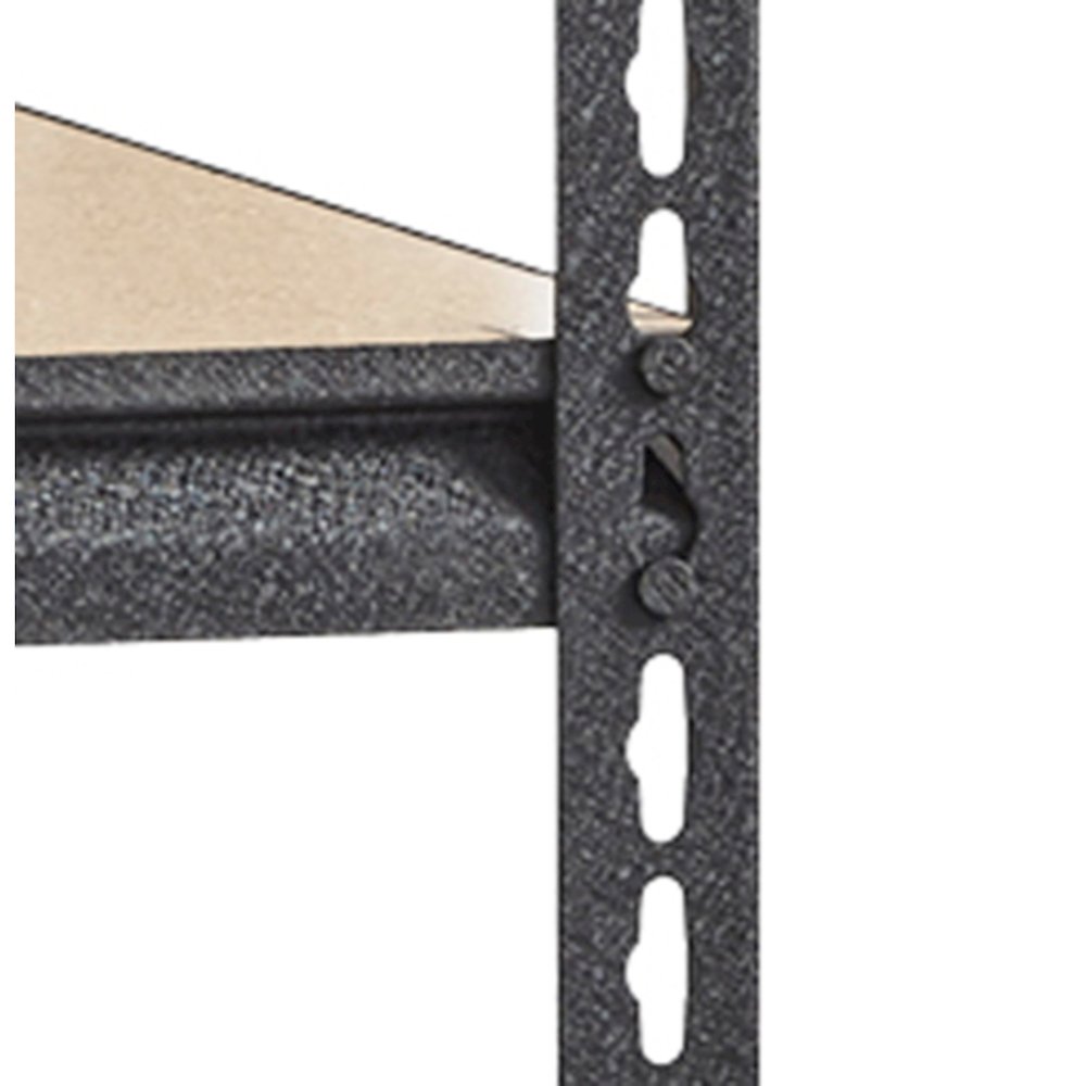 Iron Horse 2300 Riveted Steel Shelving 4-Shelf Unit, 18D x 36W x 60H, Black. Picture 2