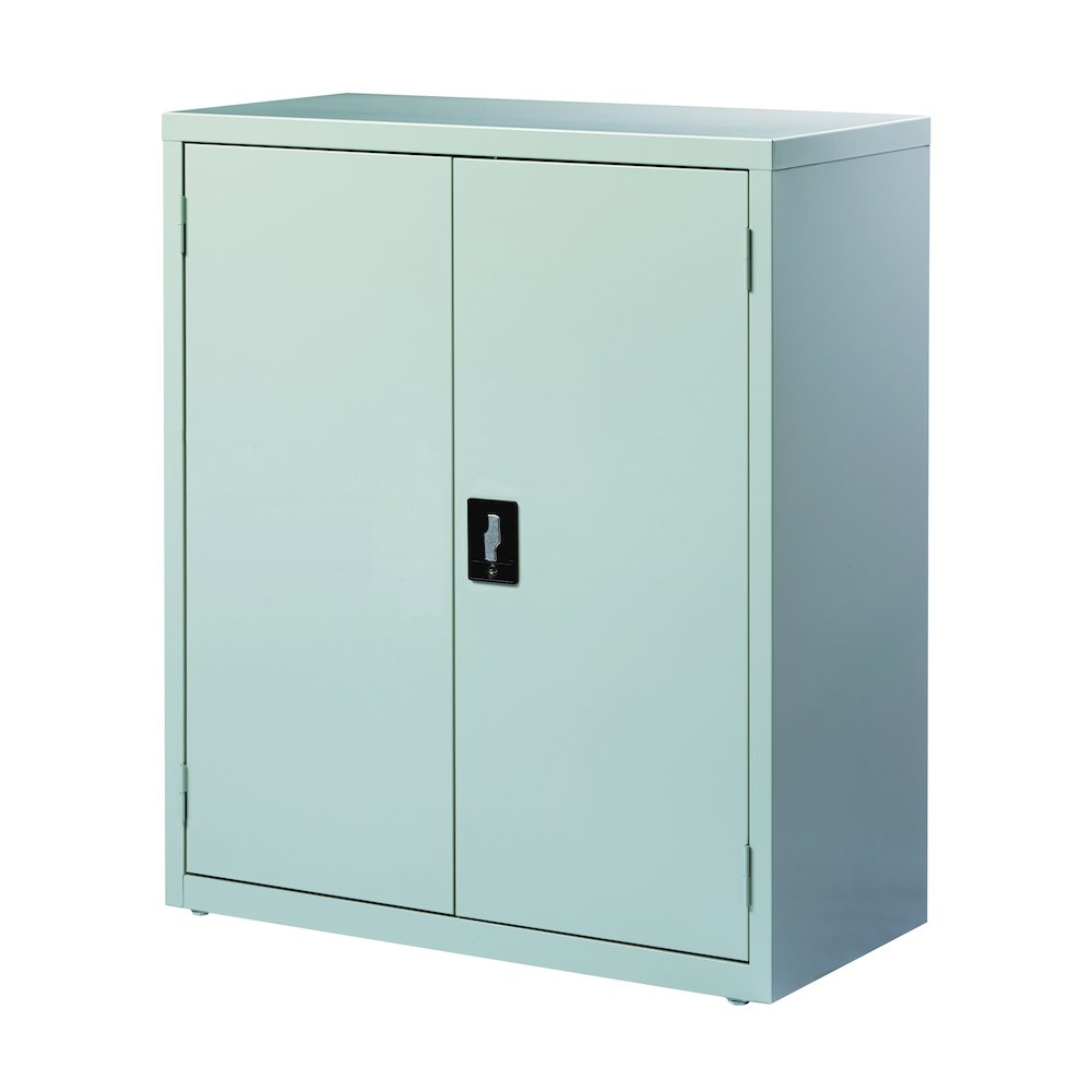 Hirsh Welded Steel Storage Cabinet with 2 Shelves, 18"Dx36"Wx42"H, Light Gray. Picture 4