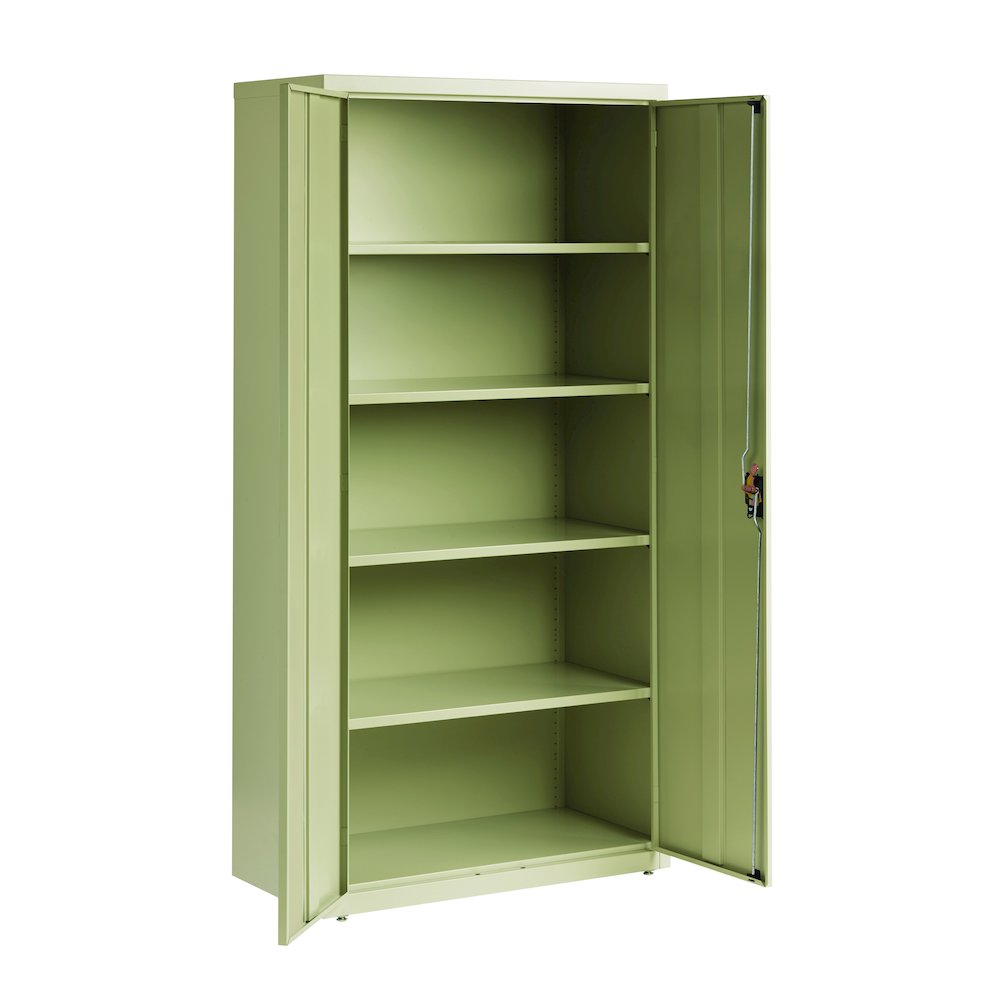 Hirsh Welded Steel Storage Cabinet with 4 Shelves, 18"Dx36"Wx72"H, Putty. Picture 5