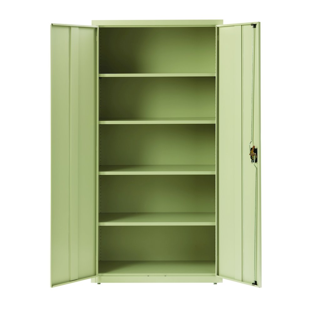 Hirsh Welded Steel Storage Cabinet with 4 Shelves, 18"Dx36"Wx72"H, Putty. Picture 6