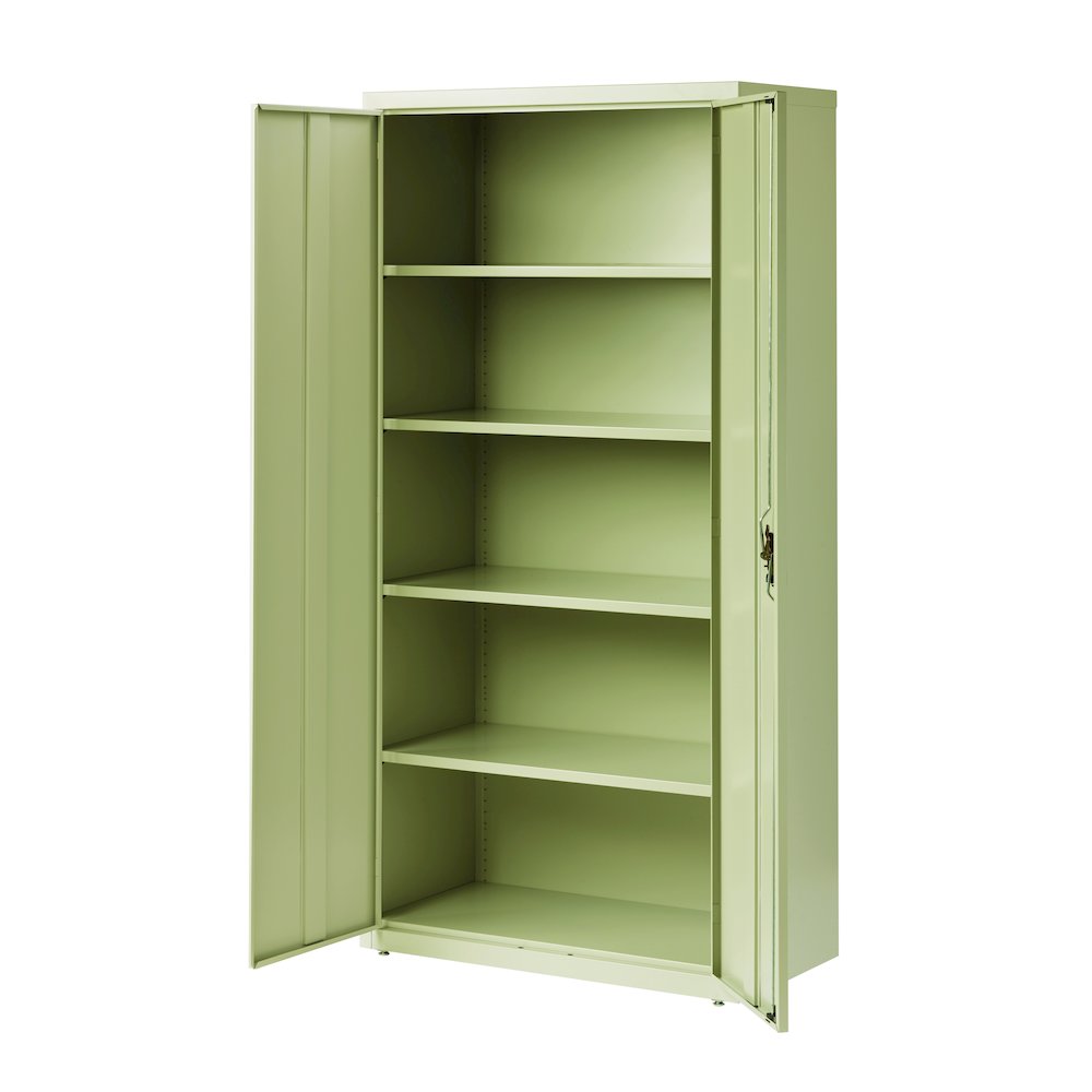 Hirsh Welded Steel Storage Cabinet with 4 Shelves, 18"Dx36"Wx72"H, Putty. Picture 7