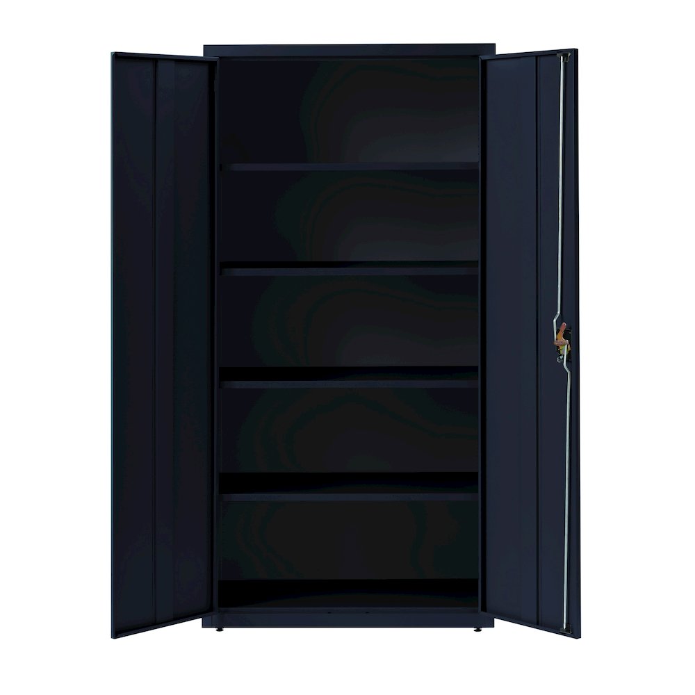 Hirsh Welded Steel Storage Cabinet with 4 Shelves, 18"Dx36"Wx72"H, Black. Picture 7