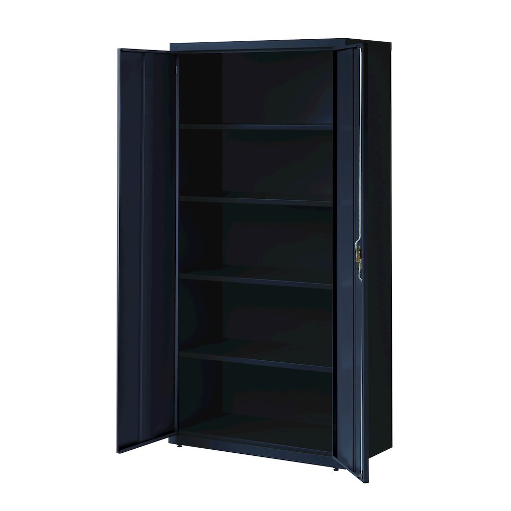 Hirsh Welded Steel Storage Cabinet with 4 Shelves, 18"Dx36"Wx72"H, Black. Picture 8
