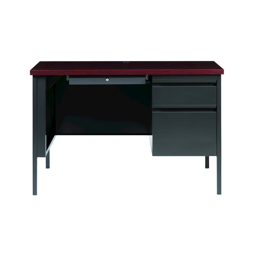 Hirsh Right Hand File Office Desk 24Dx45W, Charcoal/Mahogany. Picture 3