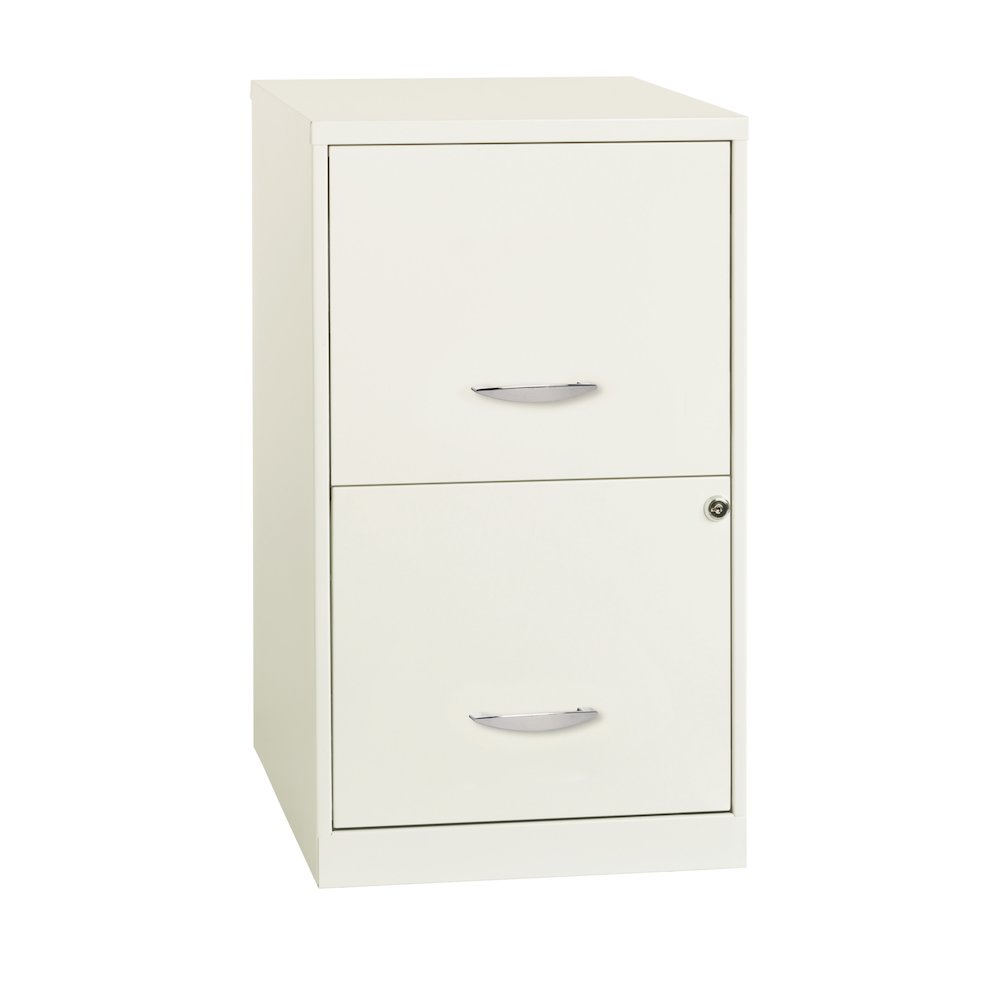 Space Solutions 18" Deep 2 Drawer Vertical File Cabinet, Pearl White. Picture 5