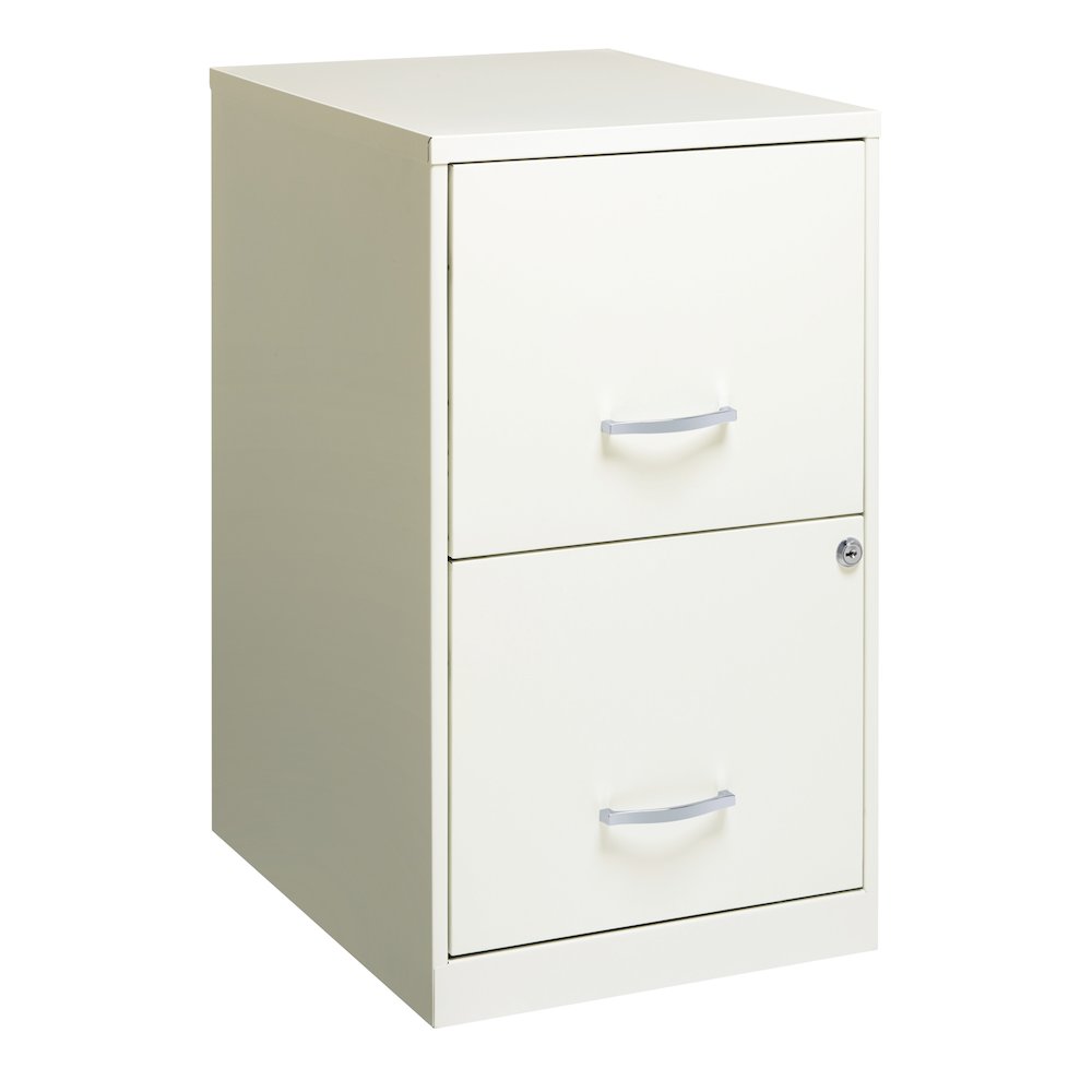 Space Solutions 18" Deep 2 Drawer Vertical File Cabinet, Pearl White. Picture 26