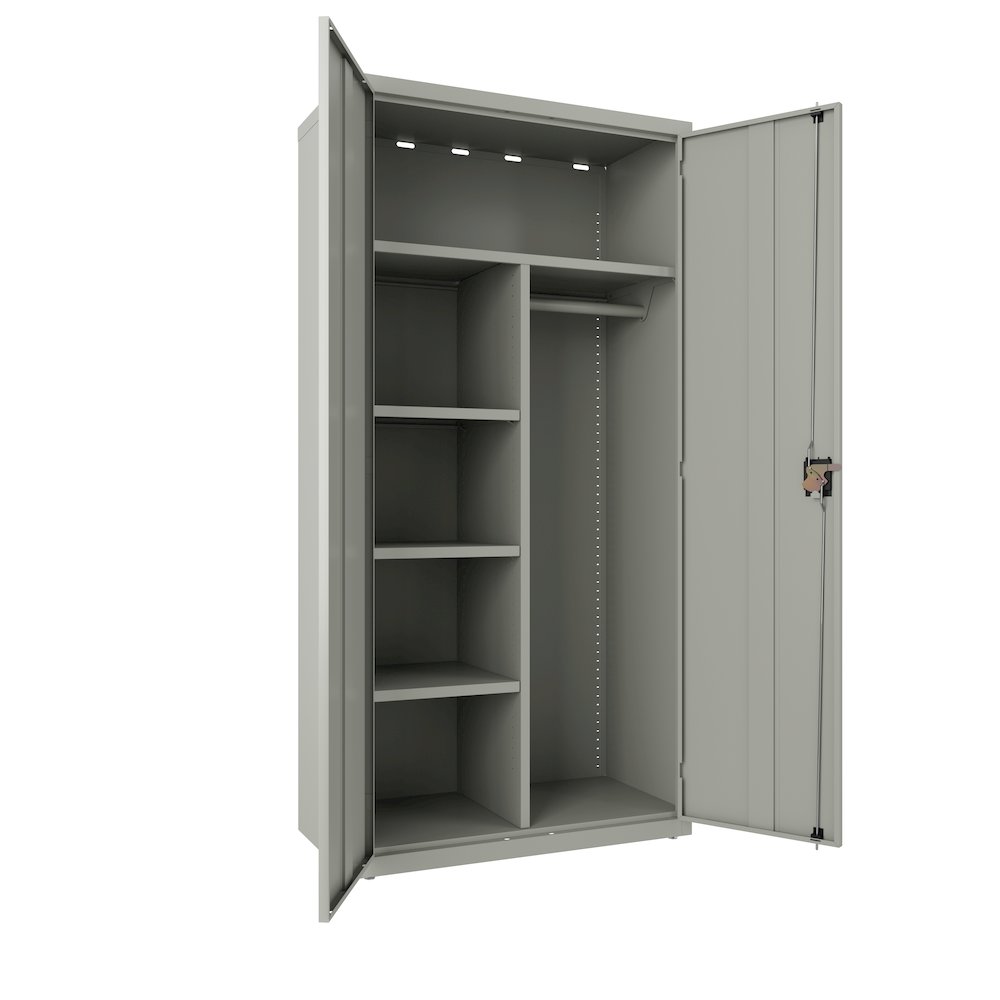 Hirsh Wardrobe Cabinet, 18"D x 36"W x 72"H, Light Gray. Picture 1