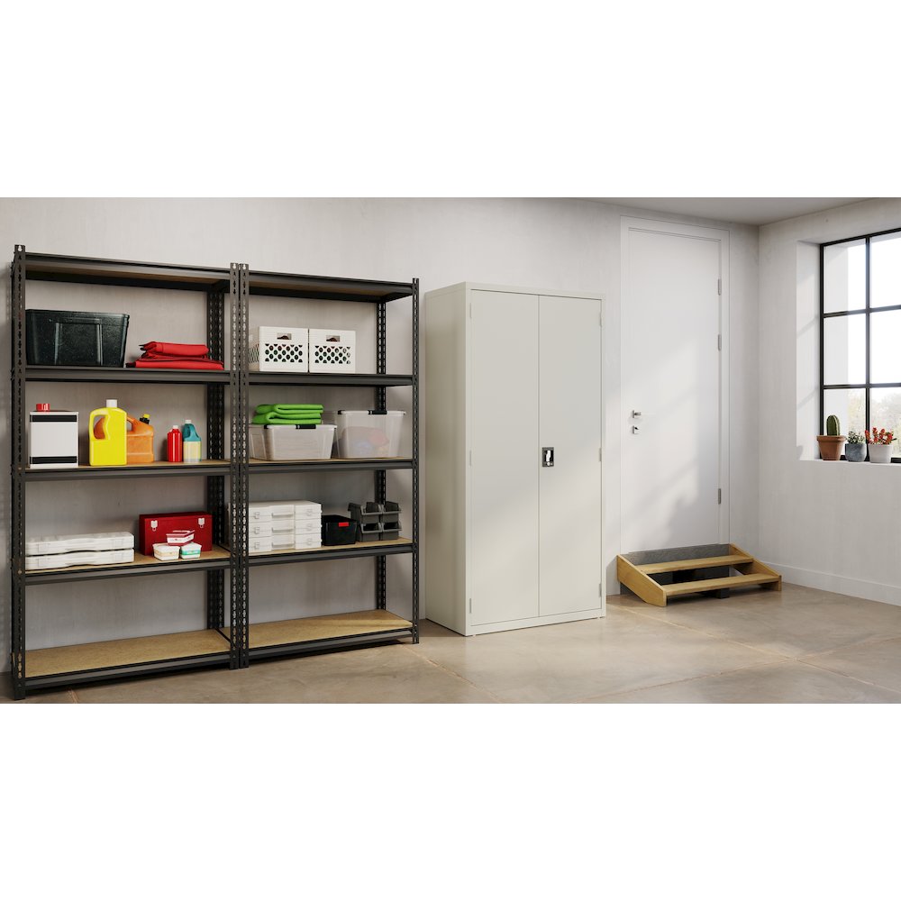 Hirsh Wardrobe Cabinet, 18"D x 36"W x 72"H, Light Gray. Picture 6